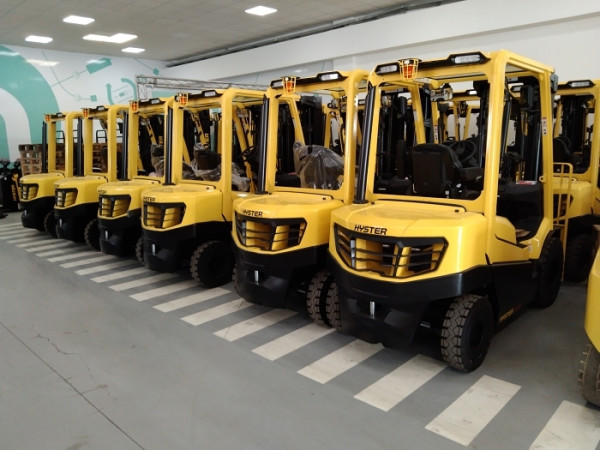 Carretilla elevadora Hyster de Seimako en operación